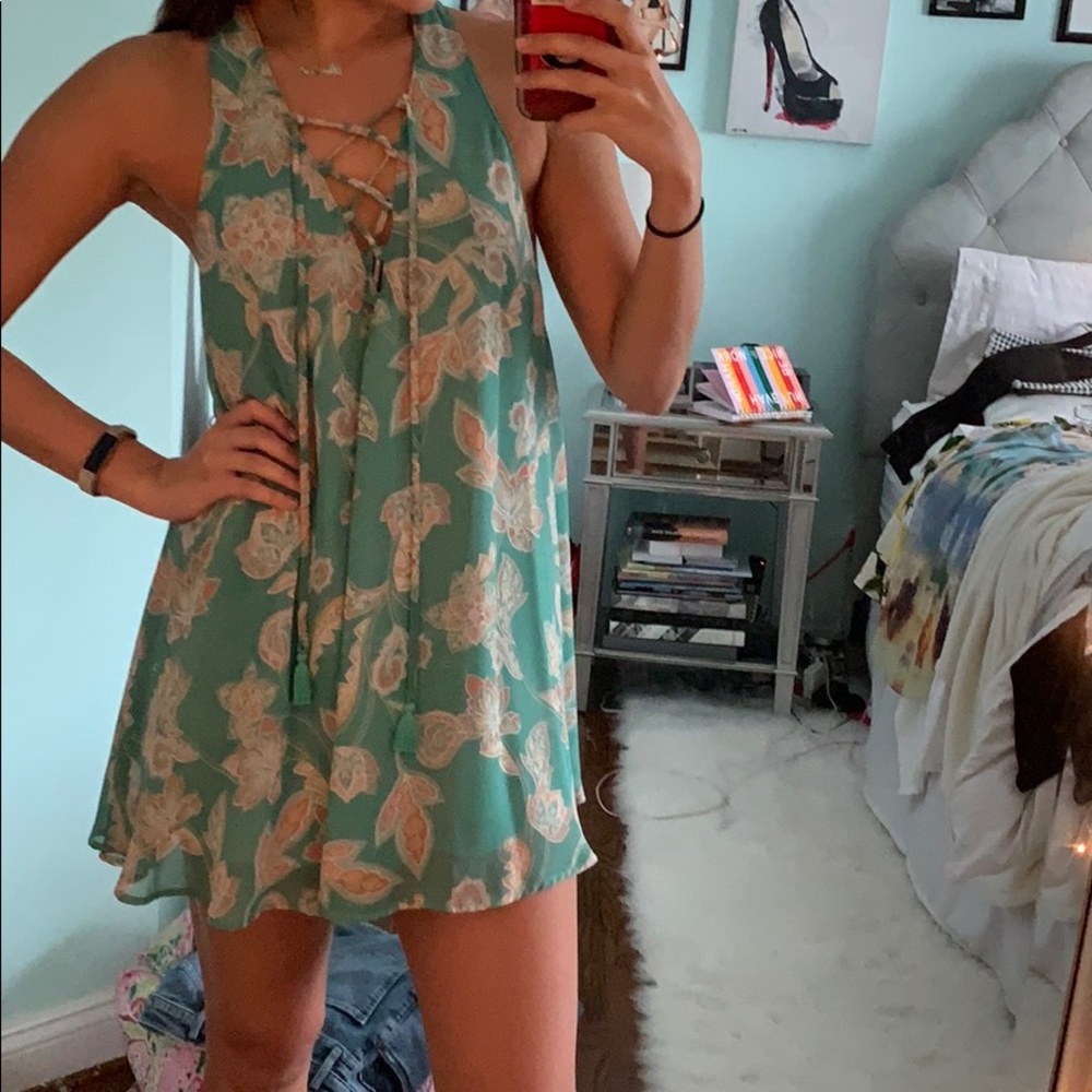 Show me your Mumu mini lace up dress size small